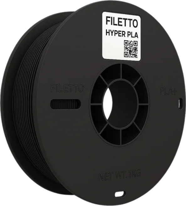 Filetto Pla+ Siyah 3D Filament 1.75MM 1kg